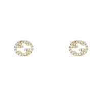 Earrings Gucci Woman Interlocking G in Rose Gold Diamante YBD72940800100U - YBD72940800100U